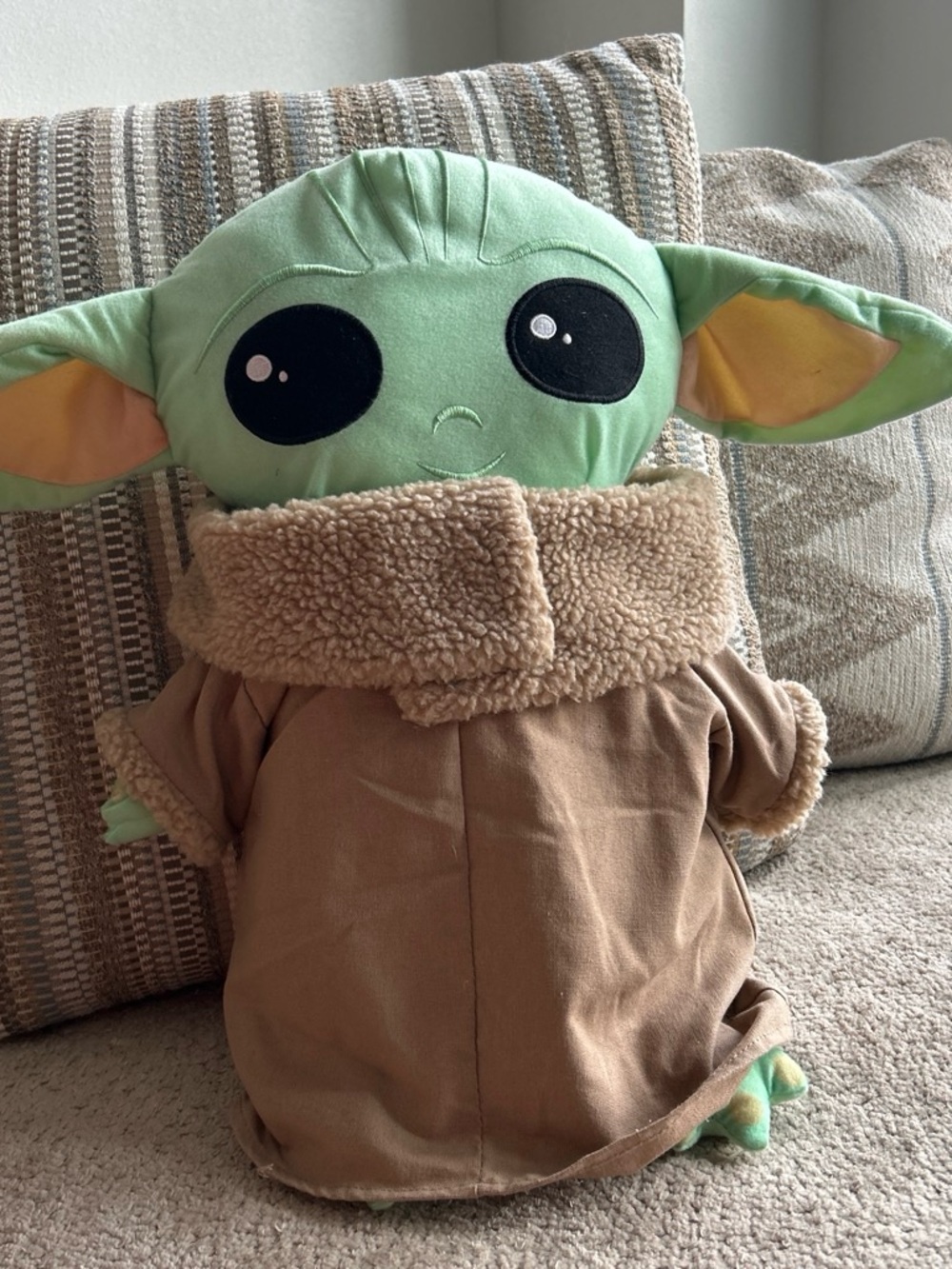 Star Wars Green Grogu Plush with Brown Sherpa Coat